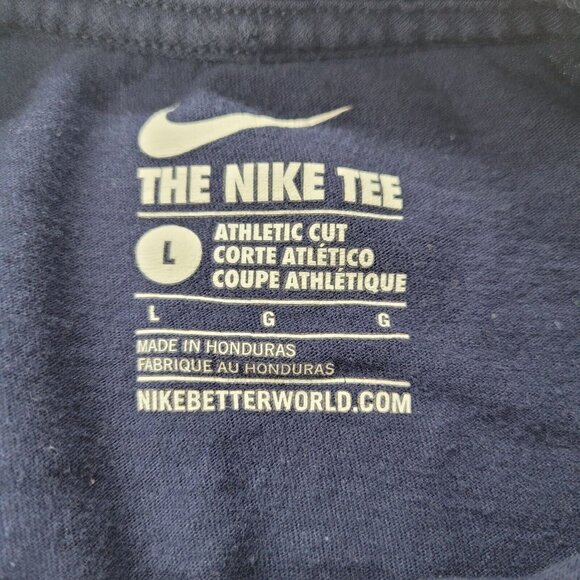 Superbowl 50 Denver Broncos Shirt Womens L (Fits Like M) Blue Nike Athletic Fit‎ - Picture 4 of 12